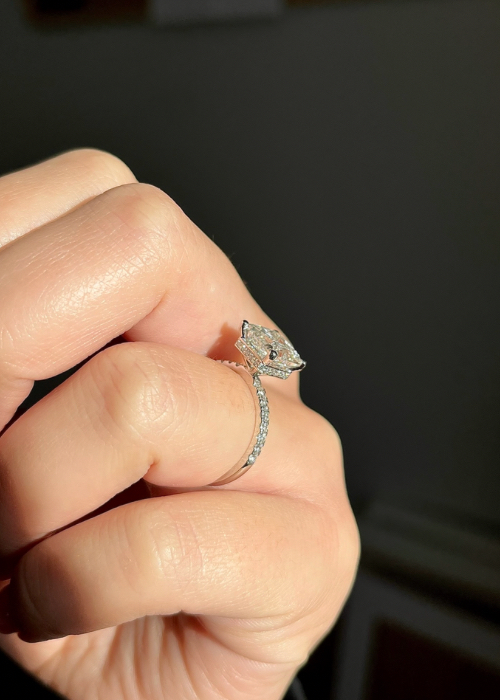Bague de fiancaille halo outlet